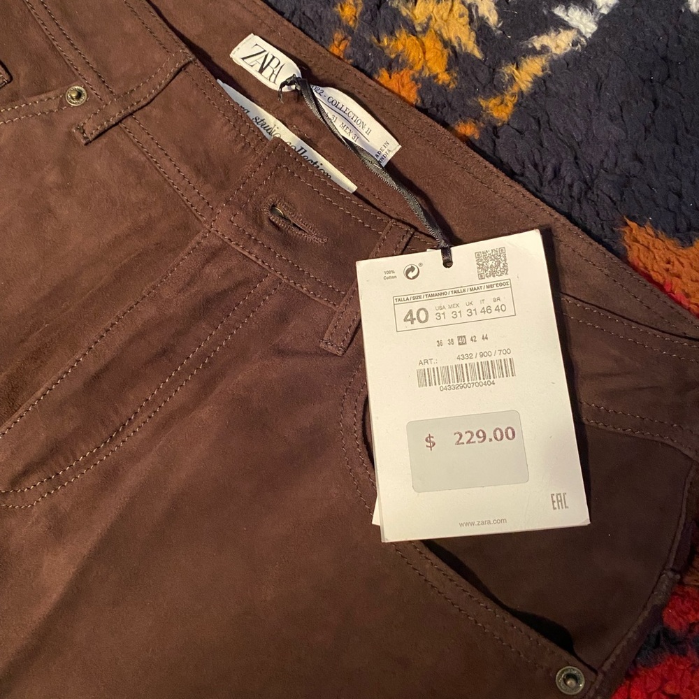 Limited edition Zara suede pants